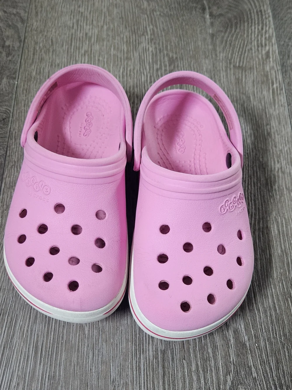 CROCS Kids Pink Vented Classic Clogs